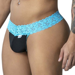 CandyMan String en dentelle Beltis Noir-Bleu